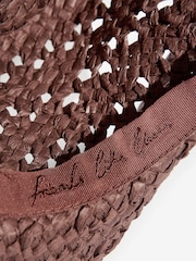 Maro Ciocolată - Friends Like These Faux Raffia Straw Western Hat - Imaginea 8 din 9