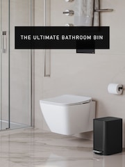simplehuman Matte Black 5l Slim Bathroom Pedal Bin - Image 2 of 8