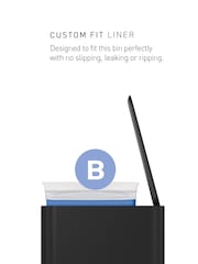 simplehuman Matte Black 5l Slim Bathroom Pedal Bin - Image 7 of 8