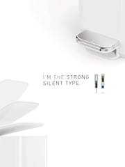 simplehuman White 5l Slim Bathroom Pedal Bin - Image 4 of 8