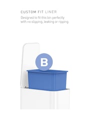 simplehuman White 5l Slim Bathroom Pedal Bin - Image 8 of 8