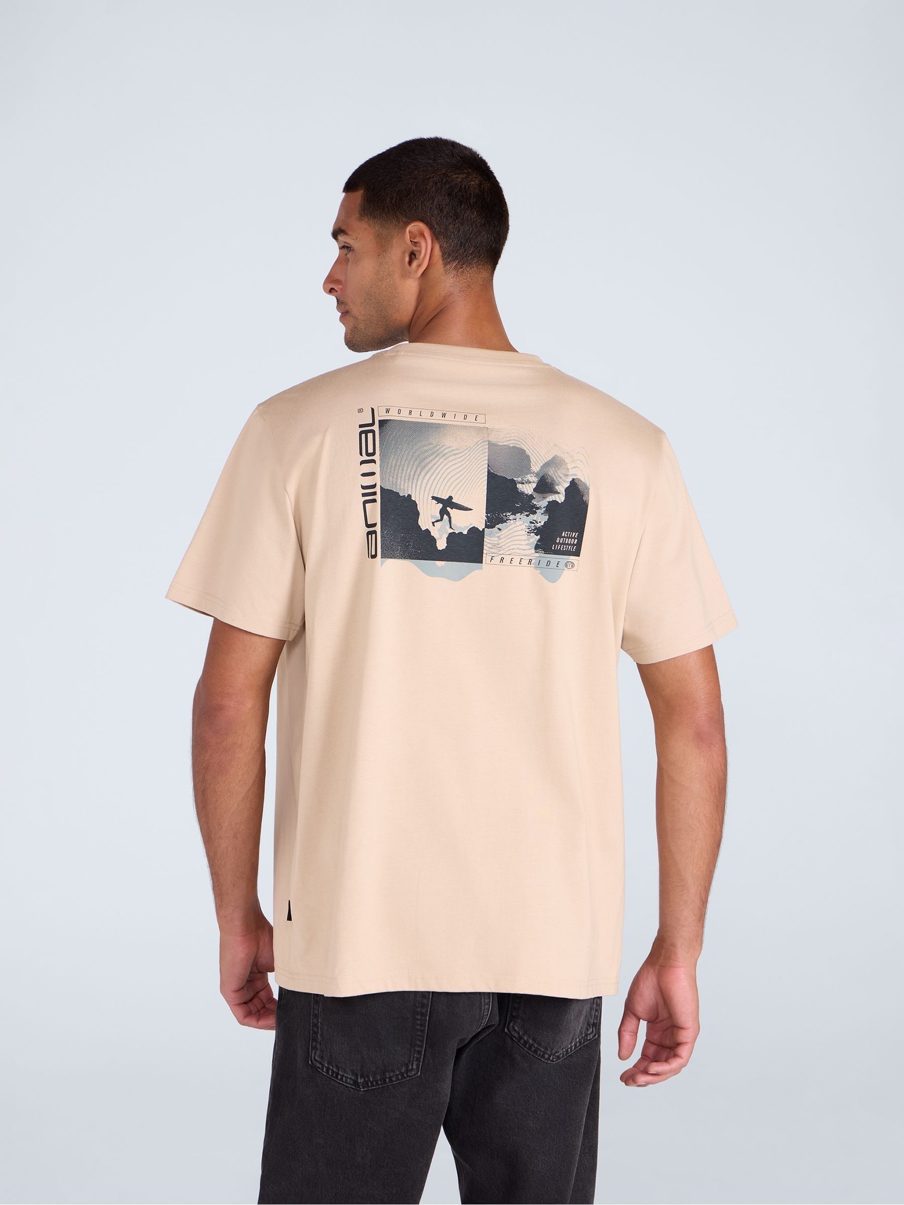 Buy Animal Beige Chase Relaxed T-Shirt from Next Oman