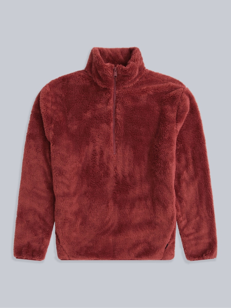 Animal Red Teddy Half Zip Fleece - Image 1 of 5 Animal Red Teddy Half Zip Fleece - Image 1 of 5
