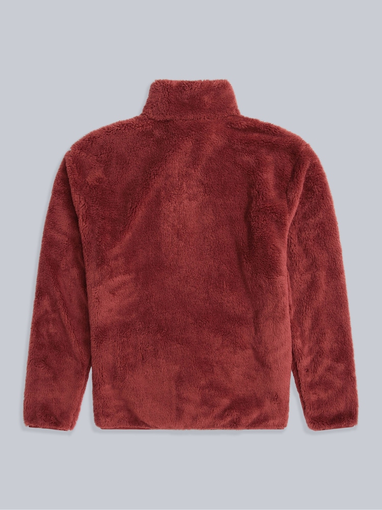 Animal Red Teddy Half Zip Fleece - Image 2 of 5 Animal Red Teddy Half Zip Fleece - Image 2 of 5