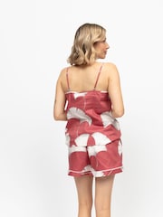 Cyberjammies Orange Big Leaf Print Cami And Shorts Set - Image 2 of 4