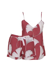 Cyberjammies Orange Big Leaf Print Cami And Shorts Set - Image 4 of 4