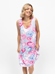 Cyberjammies Heart Printed Jersey Bus Swing Nightdress - Imagen 1 de 4