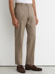 Orah Brovn - Reiss Dobi tkanina pamučne pikue Čino pantalone - Slika 3 od 6