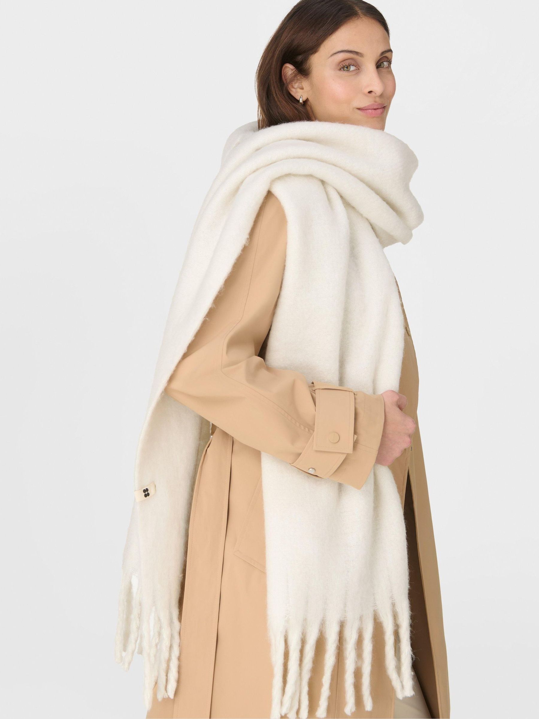 Buy Sweaty Betty White Soft Cloud Tassel Scarf from the Next UK