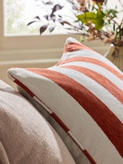 Orange 50 x 50cm Chenille Stripe Cushion - Image 2 of 4