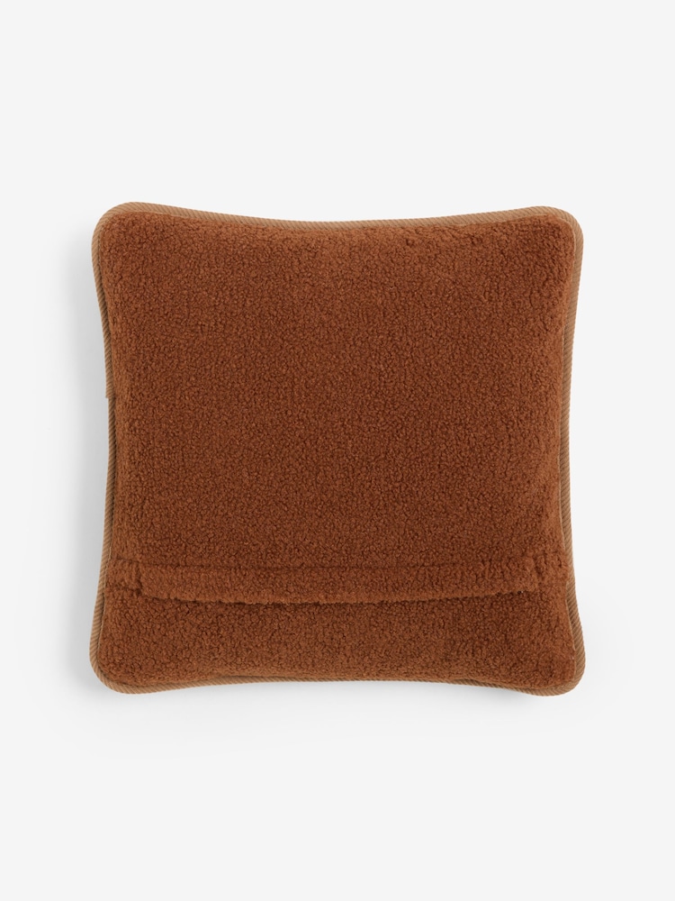 Orange 43 x 43cm Borg Pumpkin Cushion - Image 4 of 4