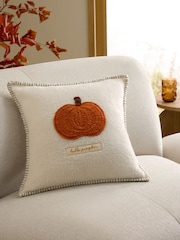 Crochet Pumpkin Slogan Cushion - 圖片 1/4