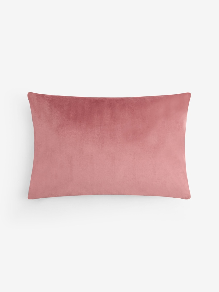 Pink Velvet Geometric Block Cushion - Image 4 of 4 Pink Velvet Geometric Block Cushion - Image 4 of 4