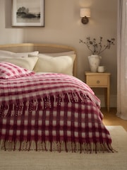 Red Gingham Cosy Check Throw - Image 1 of 5