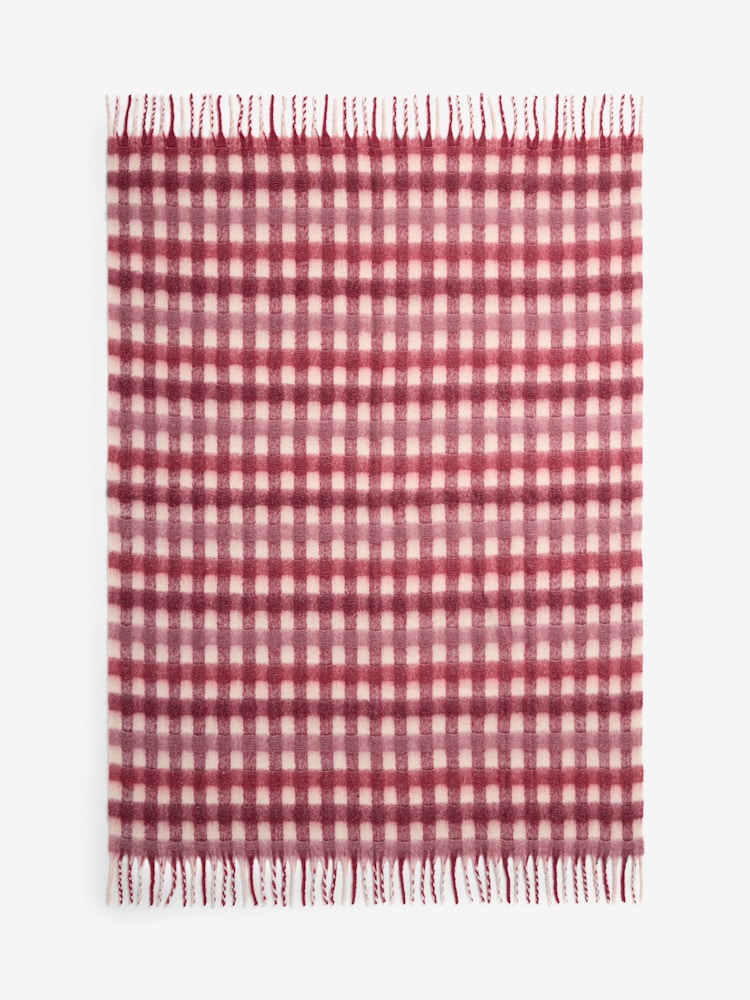 Red Gingham Cosy Check Throw - Image 5 of 5 Red Gingham Cosy Check Throw - Image 5 of 5