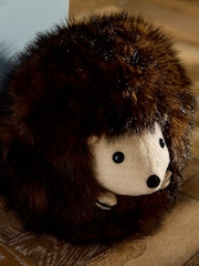 Natural Faux Fur Autumn Hedgehog Doorstop - Image 2 of 4