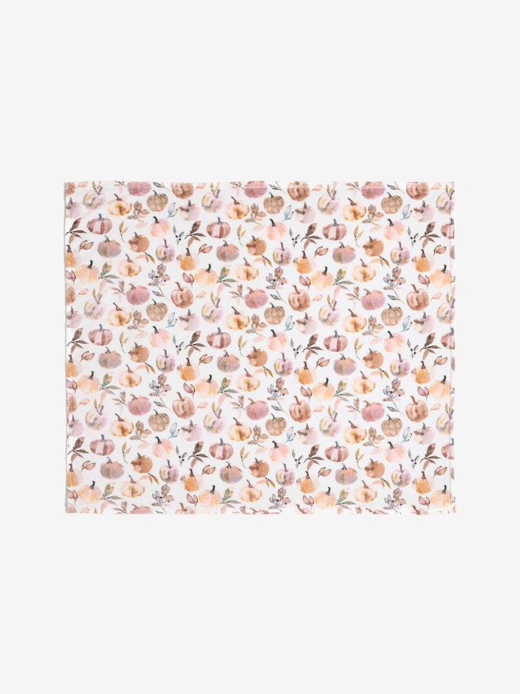 Orange Watercolour Pumpkin Fleece Throw - Image 1 of 3