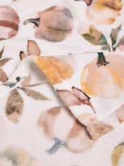 Orange Watercolour Pumpkin Fleece Throw - Image 3 of 3