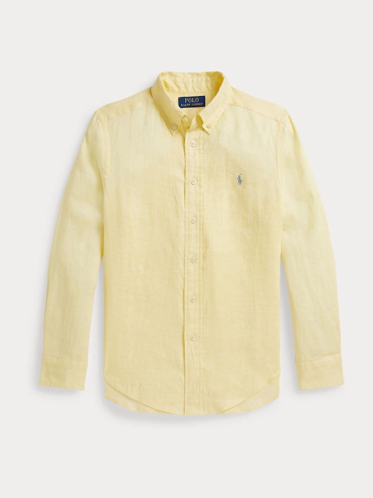 Polo Ralph Lauren Yellow Linen Shirt - Image 1 of 2
