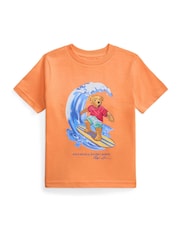 Polo Ralph Lauren Orange Surfer Polo Bear Graphic T-Shirt - Image 1 of 2