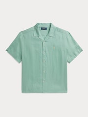 Polo Ralph Lauren Short Sleeve Cuban Collar Linen Shirt - Imaginea 1 din 2