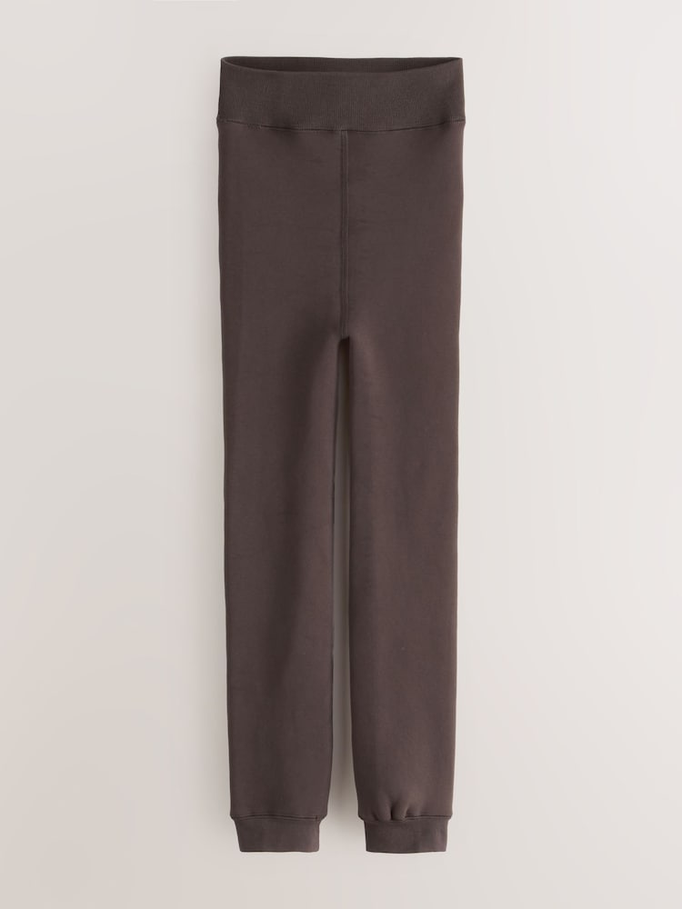 Chocolate Brown Maximum Warmth Fleece Lined Thermal Leggings - Image 1 of 3