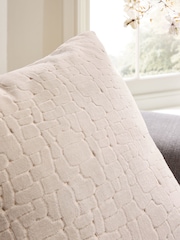 Ivory 59 x 59cm Velvet Crackle Cushion - Image 3 of 5
