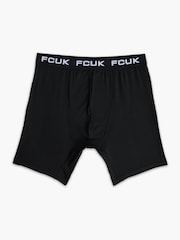 French Connection Black FCUK Stretch Boxers 3 Pack - Image 2 of 3
