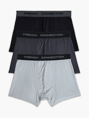 French Connection Grey Luxury Stretch Boxers 3-Pack - Image 1 of 4
