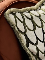 Green Abstract Green Cushion - Image 2 of 4