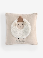Fluffy Knit Sheep Cushion - 圖片 2/4