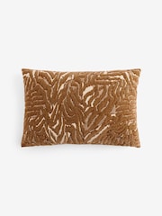 Ochre Yellow Abstract Texture 40 X 59cm Cushion - Image 2 of 4