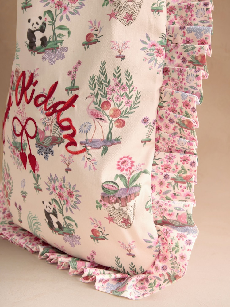 Cath Kidston Cream Frill Trim Tote Bag - Image 4 of 4