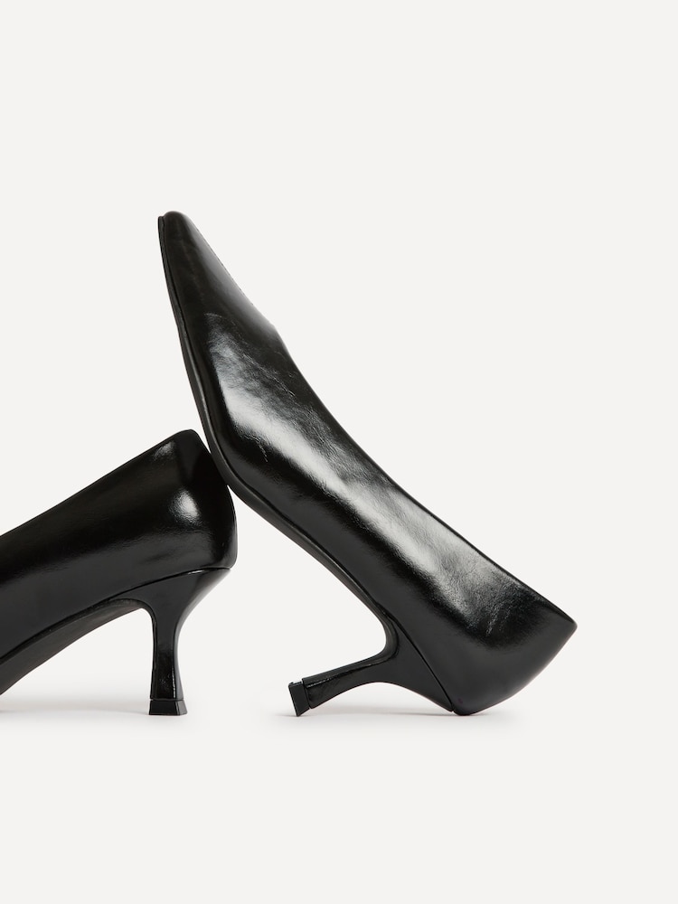 Μαύρο - Τακούνια Linzi Delaney με τετράγωνα δάχτυλα - Εικόνα 5 του 5