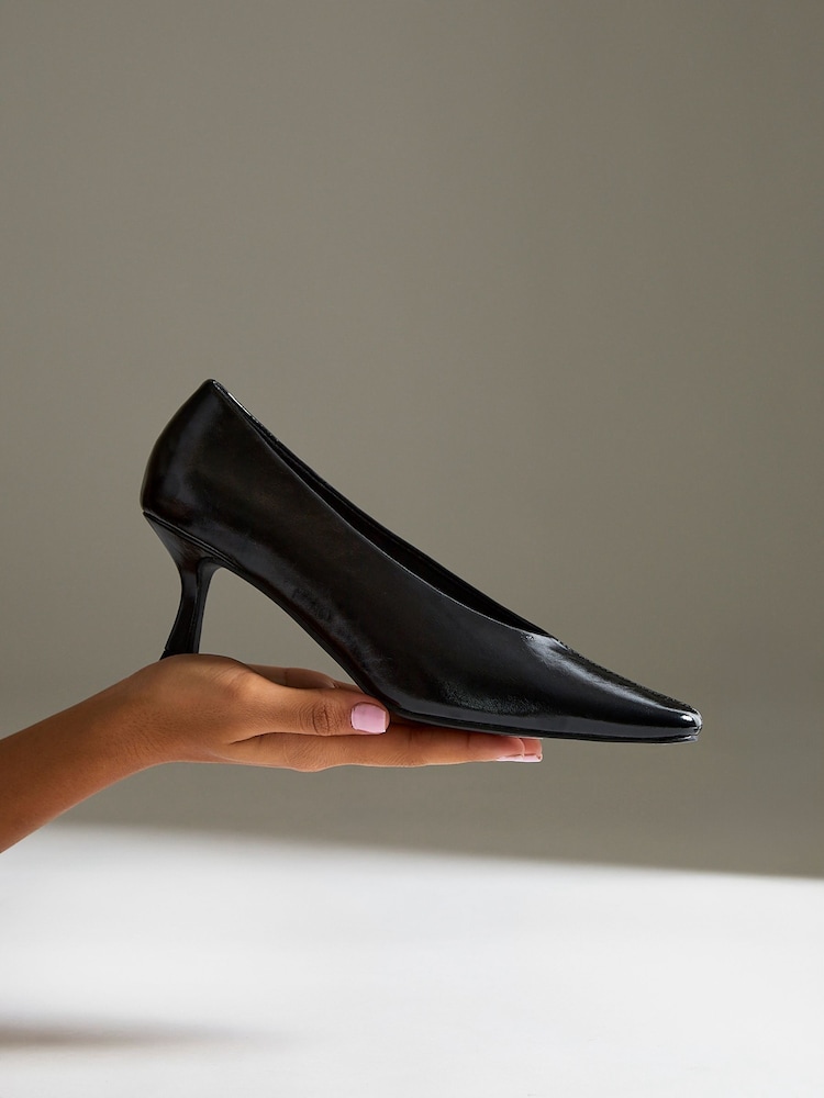 Linzi Black Delaney Square Toe Court Heels - Image 6 of 6 Linzi Black Delaney Square Toe Court Heels - Image 6 of 6