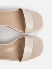 Linzi Nude Wide Fit Carlie Low Chunky Block Heeled Sandals - Image 5 of 5