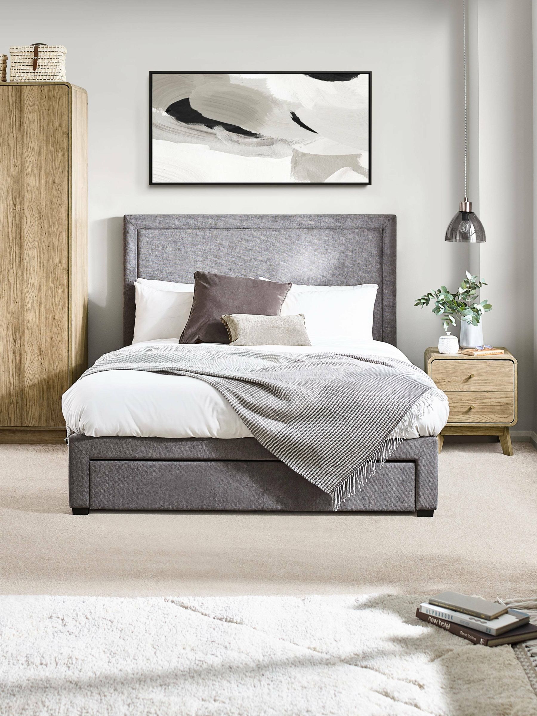 Julian Bowen Mayfair 4 Drawer Storage Grey Fabric Bed Frame - 5ft King Size - Image 4