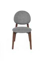 Julian Bowen Set of 2 Walnut and Grey Artemis Dining Chairs - Image 4 of 11