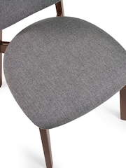 Julian Bowen Set of 2 Walnut and Grey Artemis Dining Chairs - Image 5 of 11