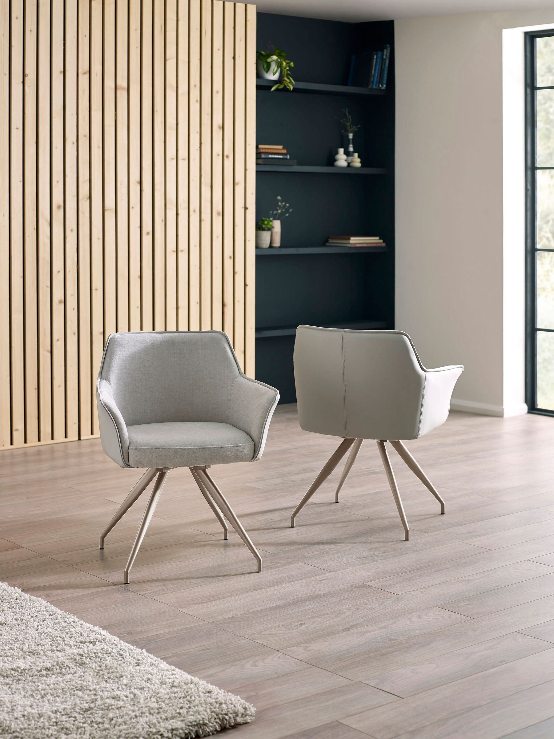 Julian Bowen Noah Ivory Fabric Dining Chair - Image 4