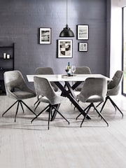 Julian Bowen Set of 2 Grey Jonah Dining Chairs - Image 11 of 11