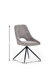 Julian Bowen Set of 2 Grey Jonah Dining Chairs - Image 7 of 11