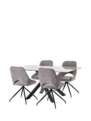 Julian Bowen Set of 2 Grey Jonah Dining Chairs - Image 8 of 11
