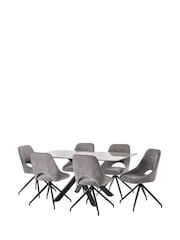 Julian Bowen Set of 2 Grey Jonah Dining Chairs - Image 9 of 11