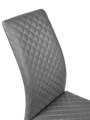 Julian Bowen Set of 4 Grey Xavier Cantilever Dining Chairs - Image 6 of 12