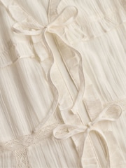 Superdry White Long-Sleeved Lace Blouse - Image 6 of 6