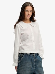 Superdry White Collared Blouse - Image 1 of 5