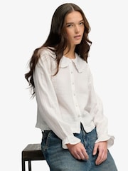 Superdry White Collared Blouse - Image 3 of 5