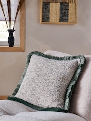 وسادة كرسي بفرشات Boucle مع شراريب 50 X 50 سم - Image 1 of 4
