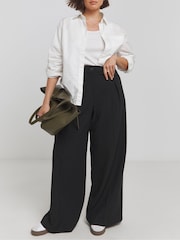 Simply Be Black Tailored Wide Leg Trouser - Image 2 of 4